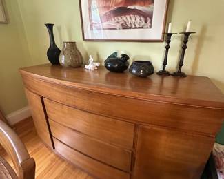 $395.00 - Mid-Century Modern Wood Bow-Front Buffet/Credenza/Side