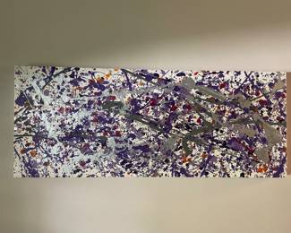 $56.00 - Large Original Abstract Drip Splatter Canvas Painting