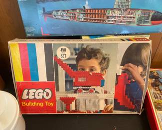 $43.00 - Vintage Samsonite Lego Building Toy Set with Original Box