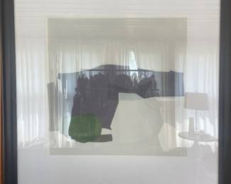 $175.00 - Jessica Bell "Rest I" Signed Abstract Artwork, Large Framed Contemporary Art