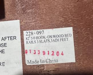 Queen Size Jessica McClintock Romance Collection for American Drew Bed Frame with Headboard, Footboard and Side Rails (One Rail Cracked, But Fixable)