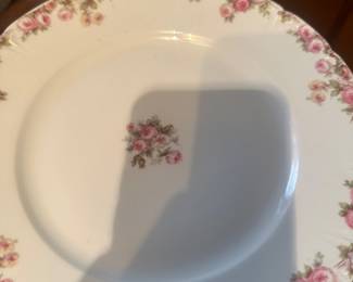 $260.00/Set - Pink Floral Set of 18 C.H. Field Haviland Limoges and GDA (Gerard, Dufraisseix & Abbot), France China Plates and Bowls