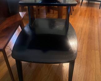 $80.00 - MCM Black Two-Tier Step End Table