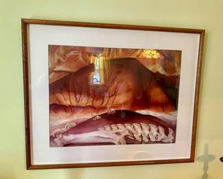 $75.00 - Framed Print of Red Hills and Bones (1941) By Georgia O'Keeffe