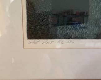 $75.00 - Mary Lee Cooper "What About the 50's" Signed Limited Edition Print 6/6 Framed