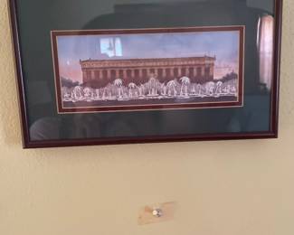 $35.00 - Vintage Hickory Ridge Studio Nashville Parthenon Nativity Scene Signed Framed Print