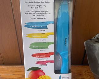 $25.00 - Cuisinart Advantage 10-Piece Ceramic Coated Knife Set - Never Opened