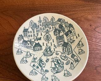 $12.00 - Vintage Nymolle Art Faience Limited Edition Plate (#4006) By Paul Hoyrup