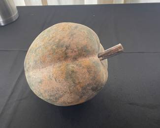 $38.00 - Pumkin/Gourd Sculpture with Metal Stem