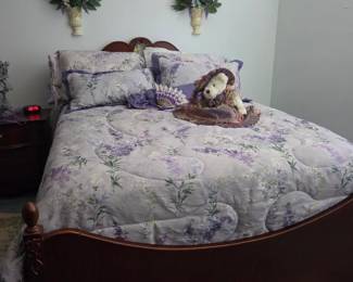 Full bed, mattresses in original protective cover. Bedroom set with dresser and nightstand $300obo