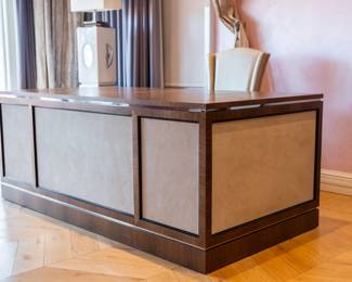 Fantastic  Solid wood Desk  with suede texture 