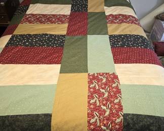Patchwork Quilt 93x88 Multicolor