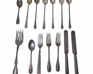 Antique Silverplate Flatware Mix