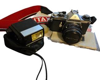 Pentax ME Film Camera with Vivitar Flash