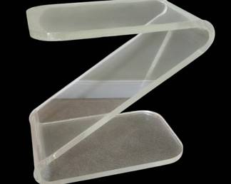 Acrylic Z-Shaped Side Table