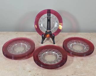 Anchor Hocking Royal Ruby Glass Plates