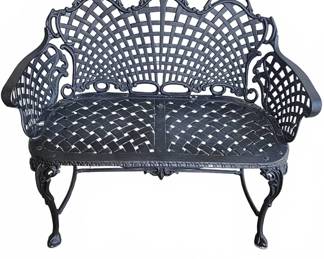 Cast Metal Outdoor Garden Bench