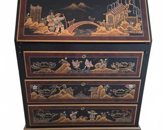 1950s Maddox Japanned Chinoiserie Escritoire