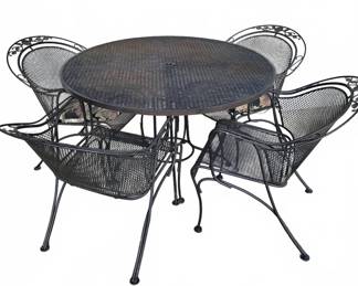 Wrought Iron Patio Table and Chairs Set