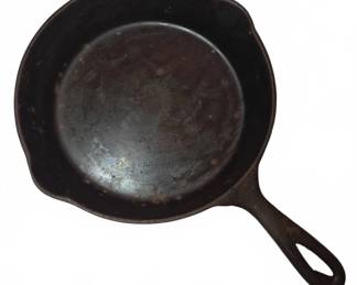 Unmarked Cast Iron Skillet With Pour Spouts