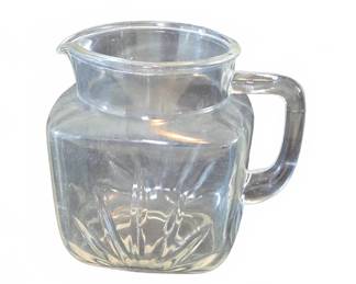 Federal Glass 1950s Clear Glass Pitcher