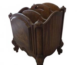 Wooden Magazine Rack Stand With Dividers