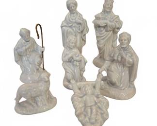 Porcelain Nativity Scene Figures