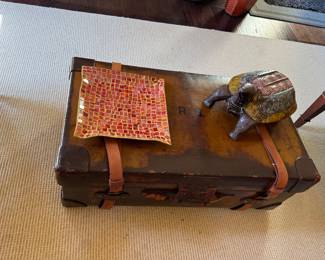 Leather Trunk with Leather Straps