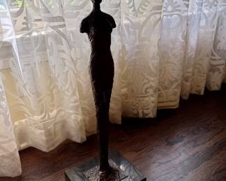 Metal Table with Female Silhouette Stand