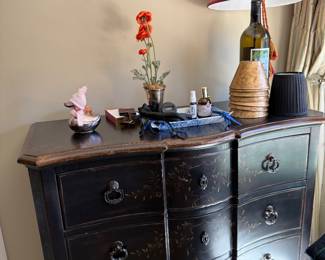 Vintage Hooker Sevan Seas Hand Painted Chest of Drawers
