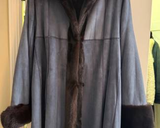 Suede/Mink Reversible Coat