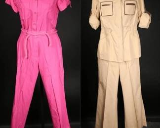 70s80s Womens Cotton Utility Pant Sets