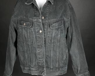 90s Womens GAP Black Denim Trucker Jacket