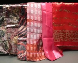 Vintage Silk  Metallic Lurex Fashion Scarves