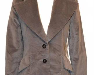 70s Pantique Gray Velvet WideLapel Jacket