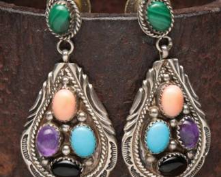 Native American .925 MultiStone Earrings