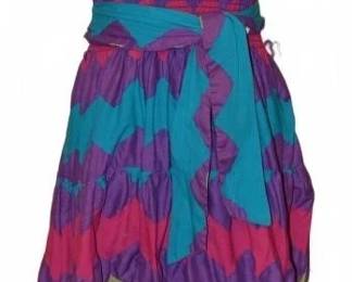 80s L Rothschild San Smocked Cotton Sundress
