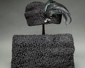 curly lamb hat and muff