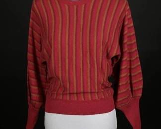 80s Irka Striped 100 Silk Knit Sweater