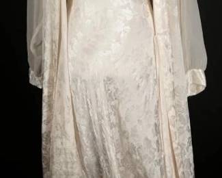 vintage 80s peignoir set