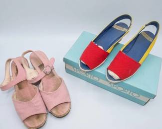 80s Sporto TriColor  Pink Woven Sandals