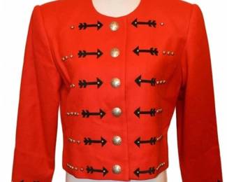 80s BMW Designs Red Wool Southwestern Jacket