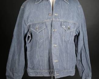 70s Golden Horse Cotton Denim Trucker Jacket