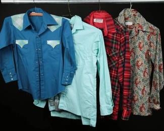 70s Young Mens LongSleeve Shirts