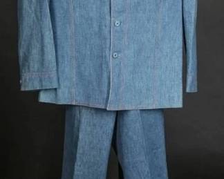 1970s Marc Pierce Western Style Denim Leisure Suit