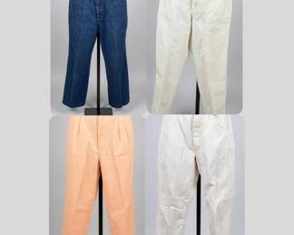 1970s80s Womens Casual Cotton Pants and Jeans