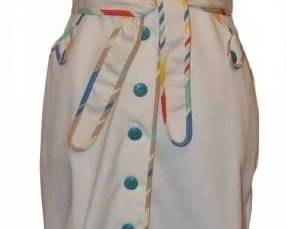 1970s Boho Foxy Lady Striped Trim