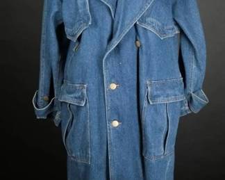 1980s Avon Fashions Vintage Denim Trench Coat