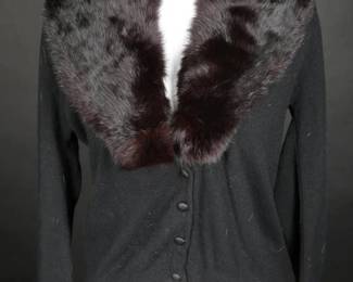 50s Fur Collar Sweater