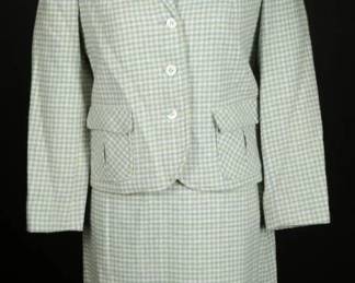 1960s Wool Houndstooth 2Piece Skirt Suit Set